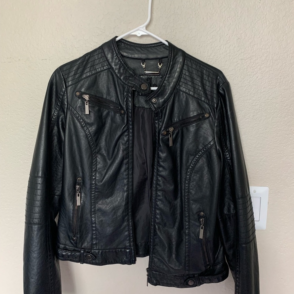 Goth leather jacket